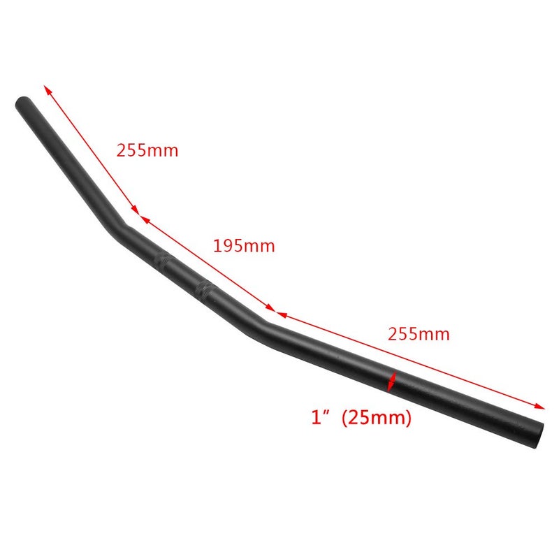 AQIMY 1" Motorcycle Handlebar 25mm Black Drag Straight Bar Cafe Racer for Honda Kawasaki Yamaha Suzuki Harley Chopper Bobber - Image 2